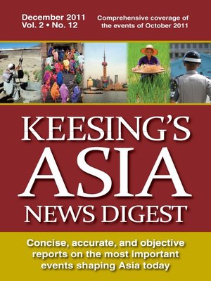 cover image of Keesing's Asia News Digest, December 2011